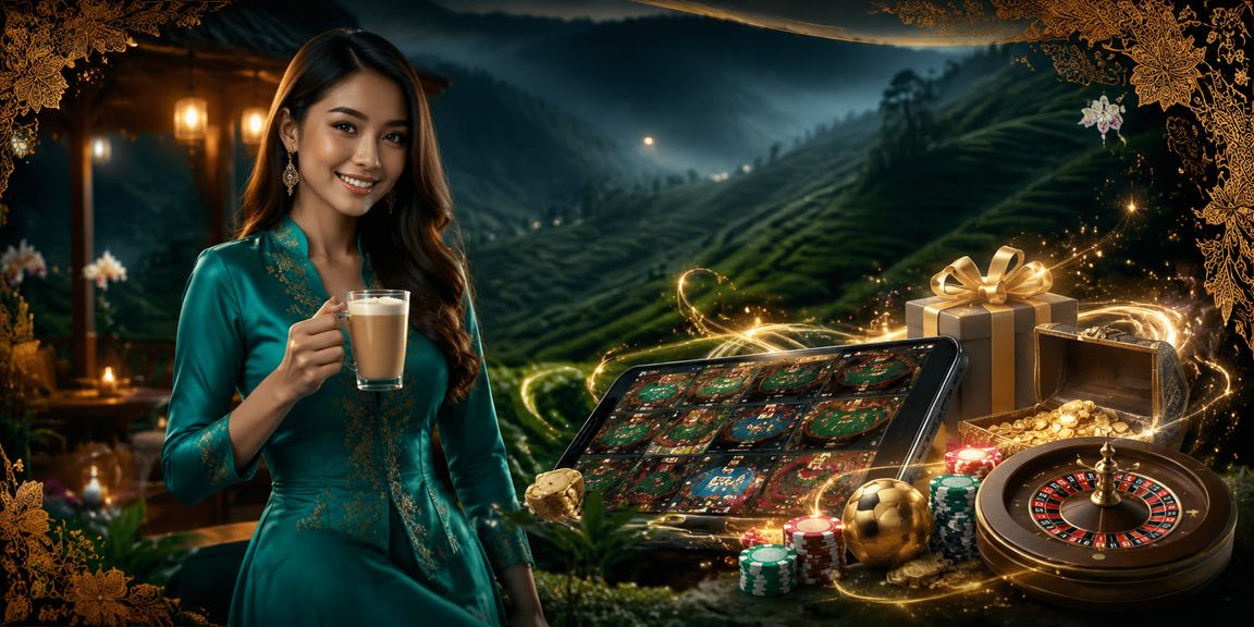 Suasana hiburan kasino dengan motif batik Malaysia